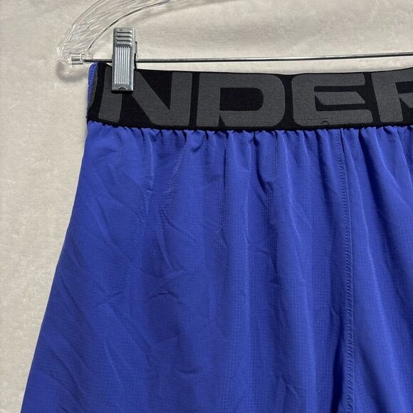 Under Armour Elevated Woven 2.0 Purple Blue Men's Large Fitted Athletic Shorts - Picture 8 of 14
